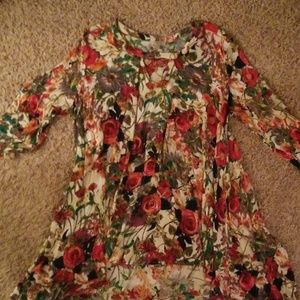 Dressy floral tunic